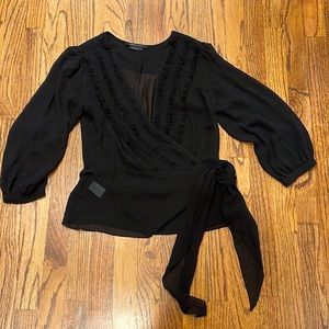 BCBG Max Azria wrap around Blouse